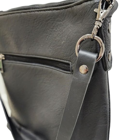 Peter Nygard Women's Leather Black Shoulder Bag - Picture 8 of 13